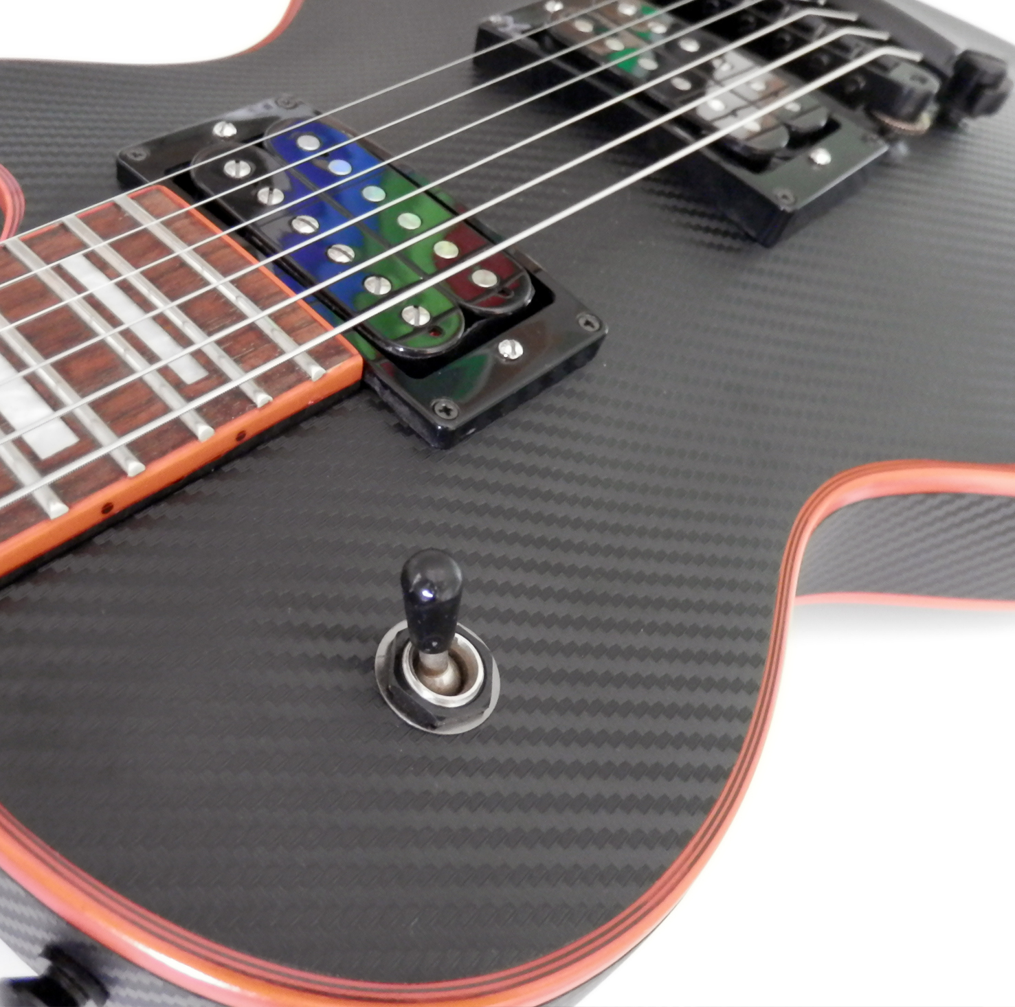 Black Carbon Fibre Vinyl Skin Wrap for Electric Guitar Air Lease Sticker DIY