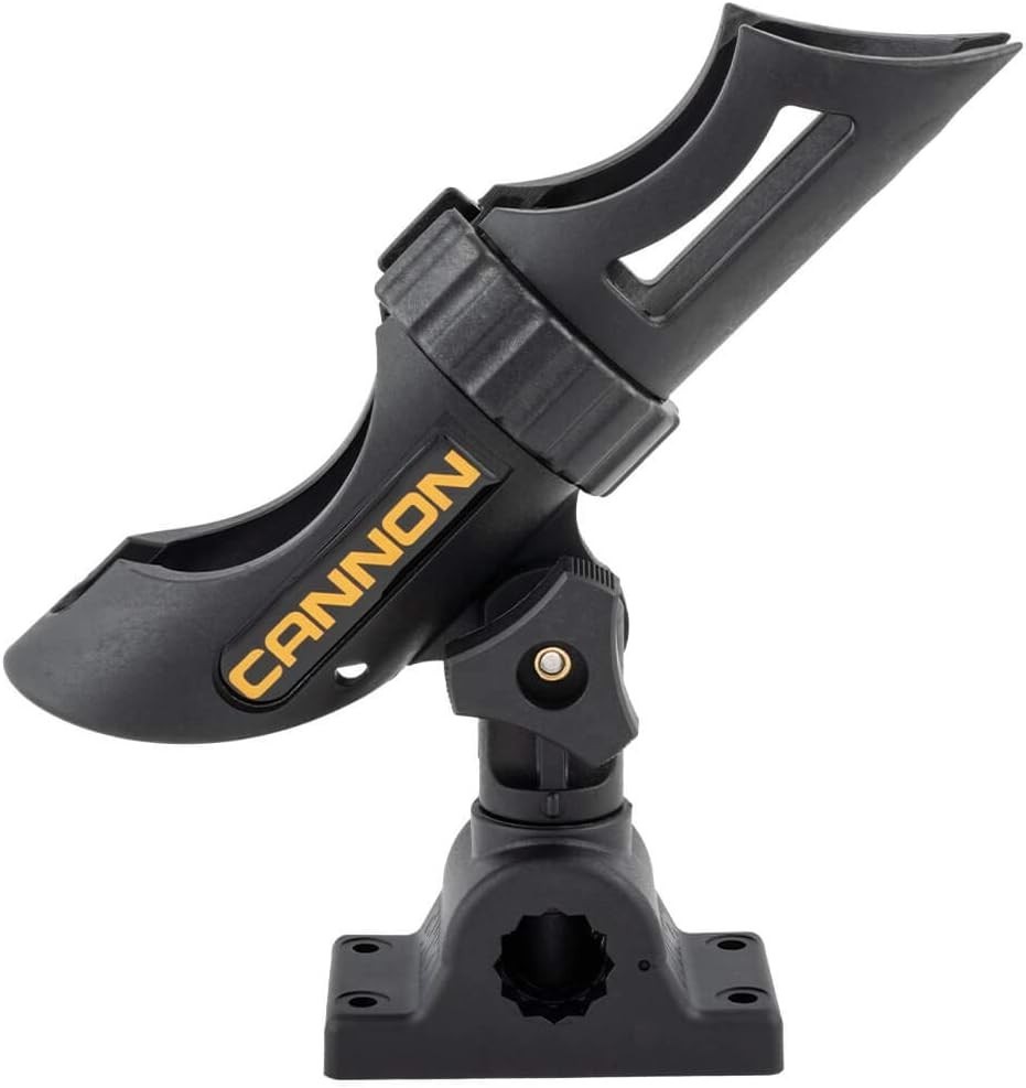 Cannon Three-Position Adjustable Rod Holder for Boat Trolling One Size, Black