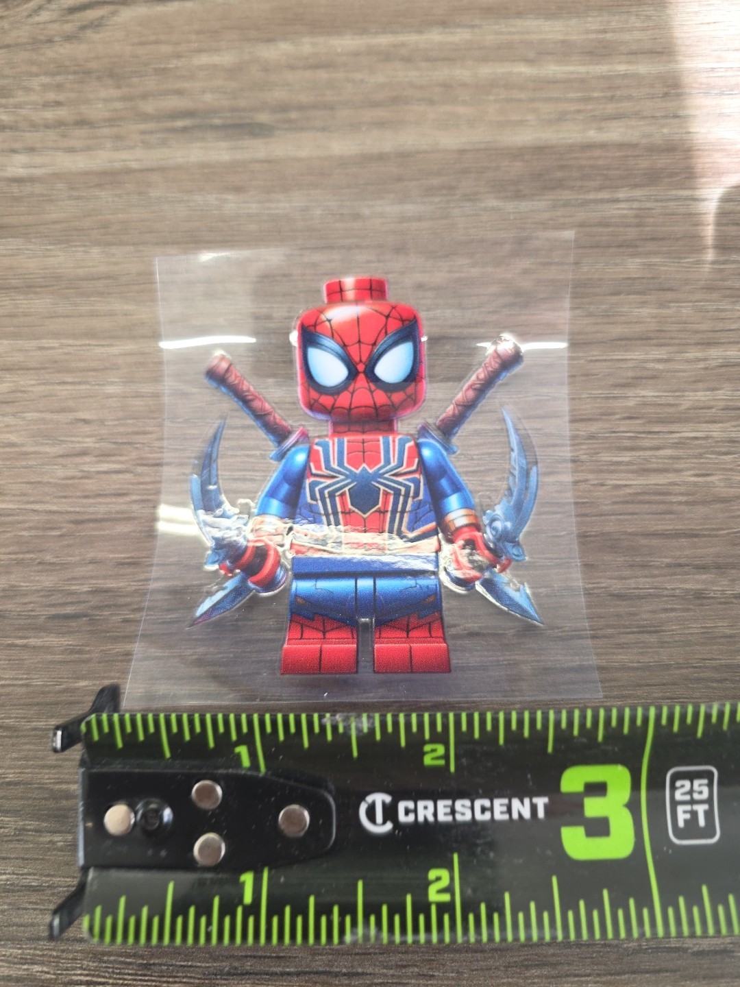Lego Spiderman Figurine UVDTF Decal Made In USA Waterproof