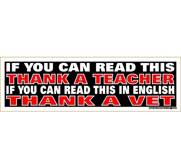If You Can Read This Thank A Teacher-If You Can Read This in English Thank A Vet