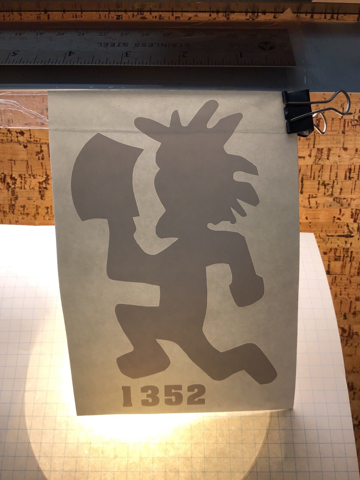 Hatchmen Juggalo ICP BIG -WHITE- Vinyl Sticker Decal- MM4.1353
