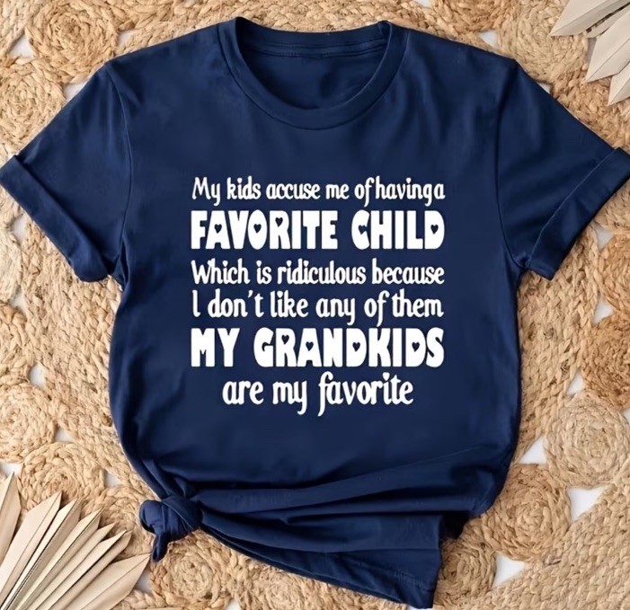 My Accuse Me Of Having A Favorite Child Grandkids Iron On Transfer Decal T Shirt