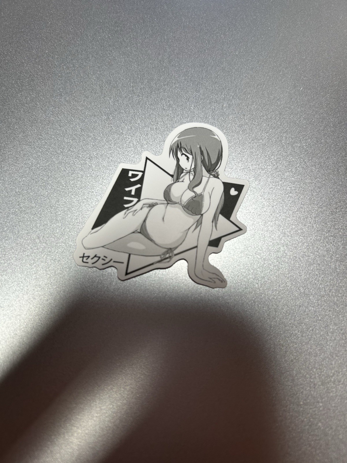 black and white waifu lewd sexy girls stickers #7