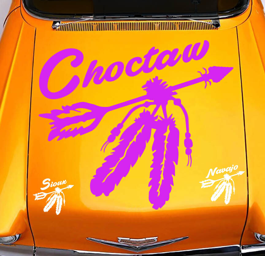 – Native American Arrow with Feathers Choctaw sticker decal