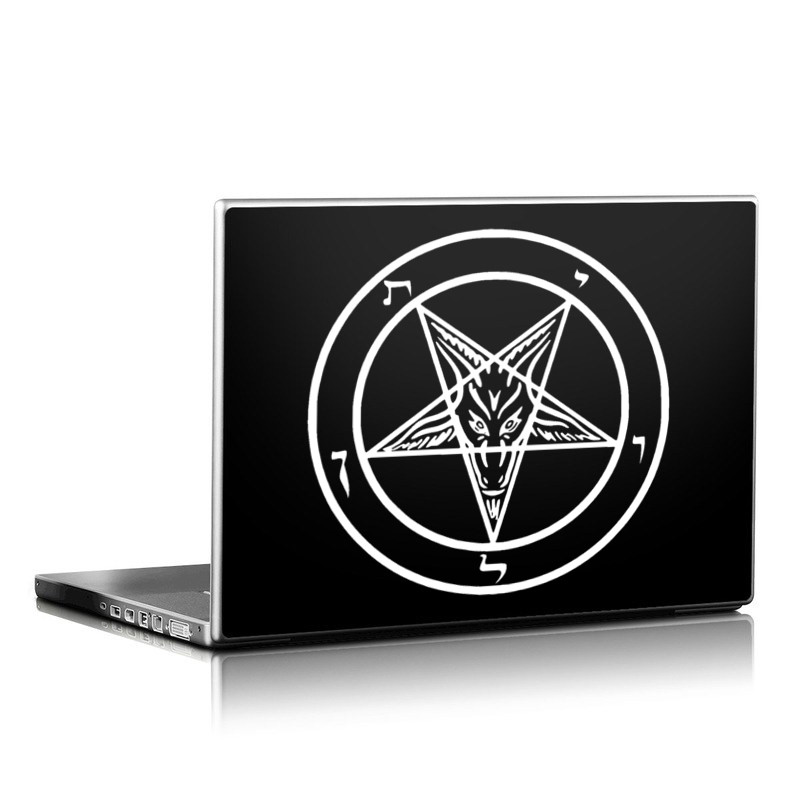Pentagram Die Cut Vinyl Sticker – Occult Baphomet Car Decal Satanic Satan Skull