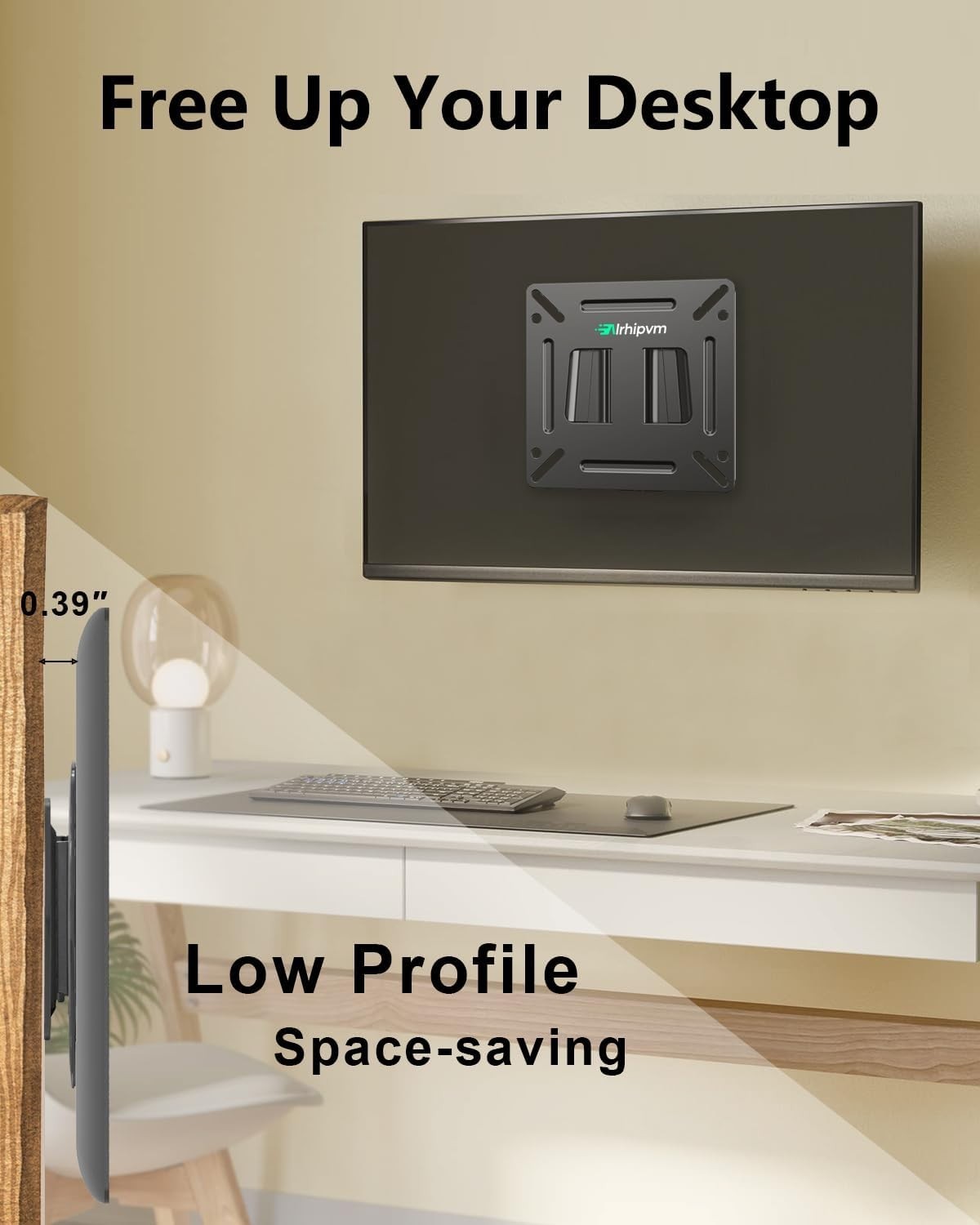2 Pack RV TV Mount Monitor Wall Mount for 14”-27” LED LCD TV Flat Screens, Small