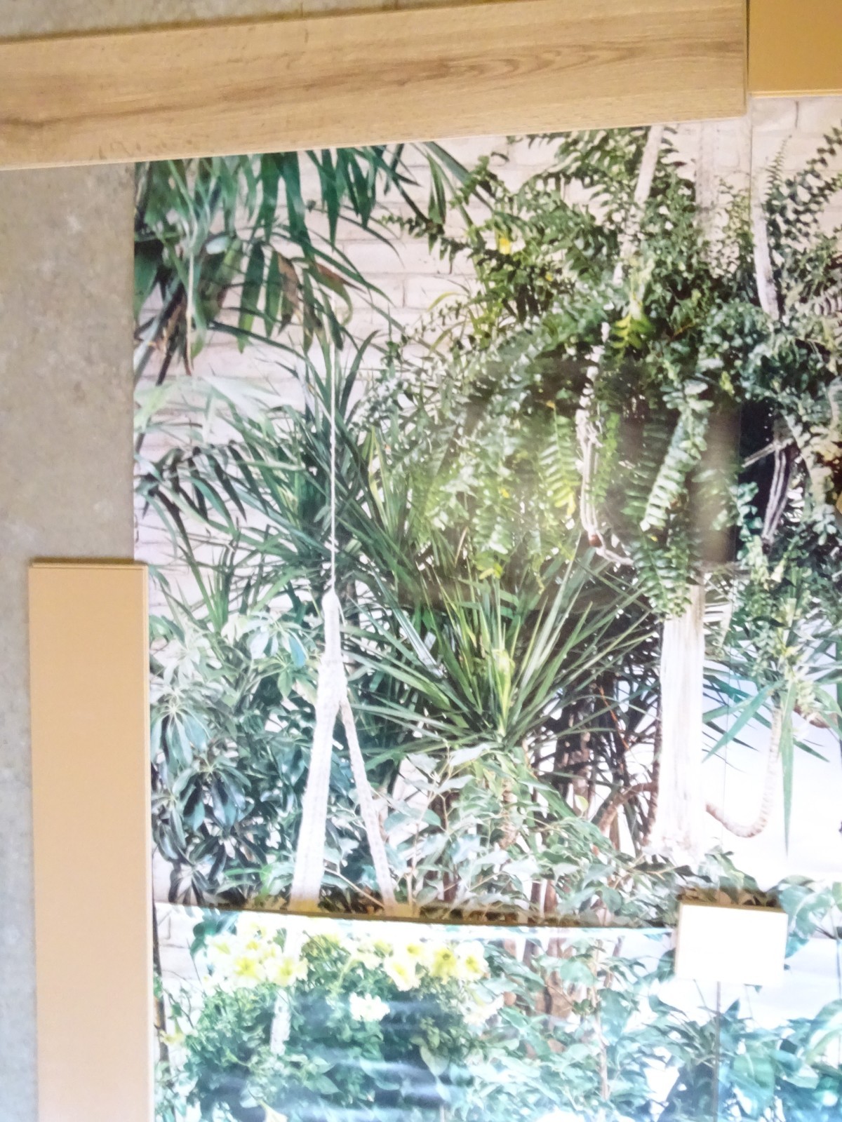 Full Wall Size Mural Tropical Plants Huge Window 8’ 8” x 12’ 6” NOS 108 Sq Ft A