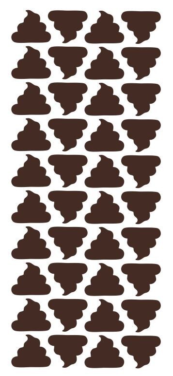 Brown Poop Emoji Stickers Sticker 1" DC07-080