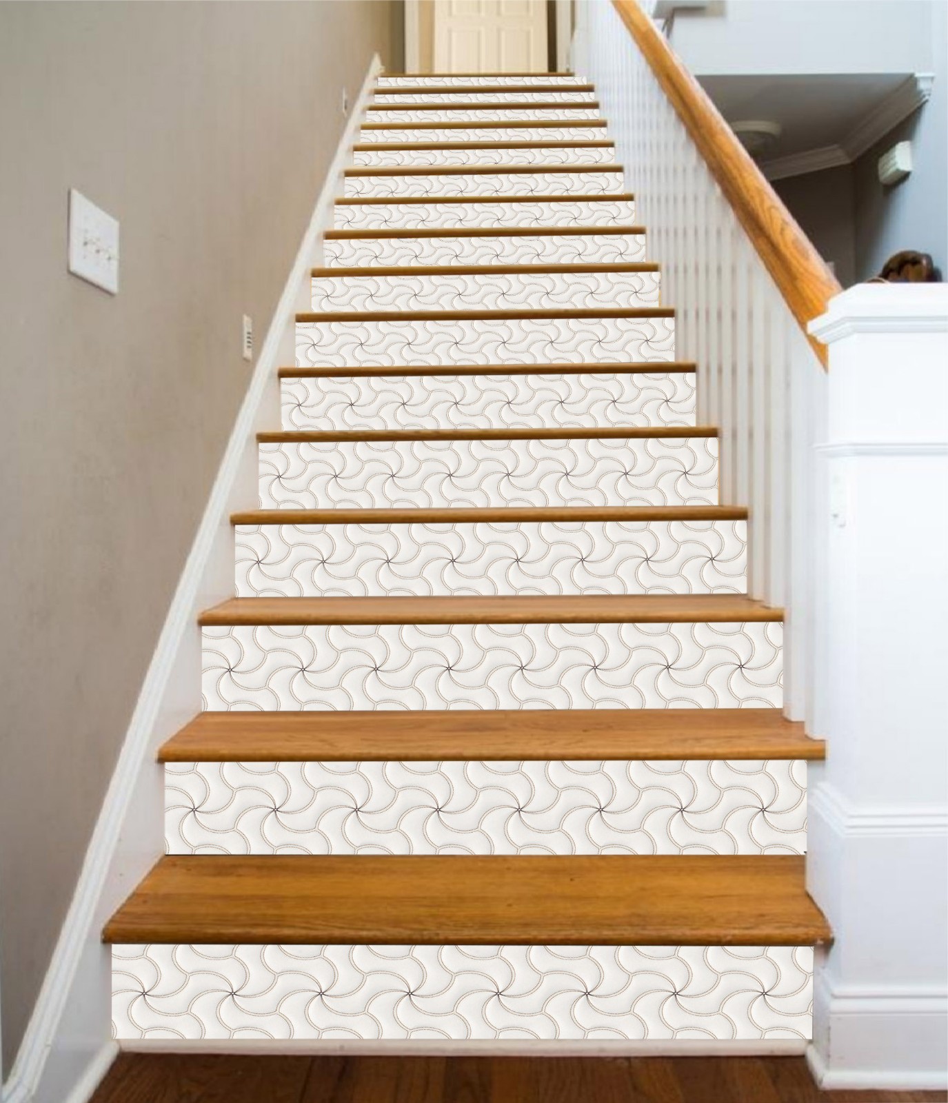 3D Small Diamond 5890 Tile Marble Stair Risers Photo Mural Vinyl Decal Wallpaper