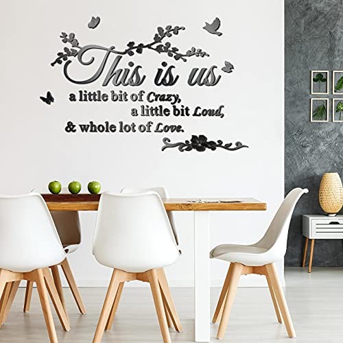 Outus Living Room Wall Decor 3D Acrylic Mirror This is Us Letter…