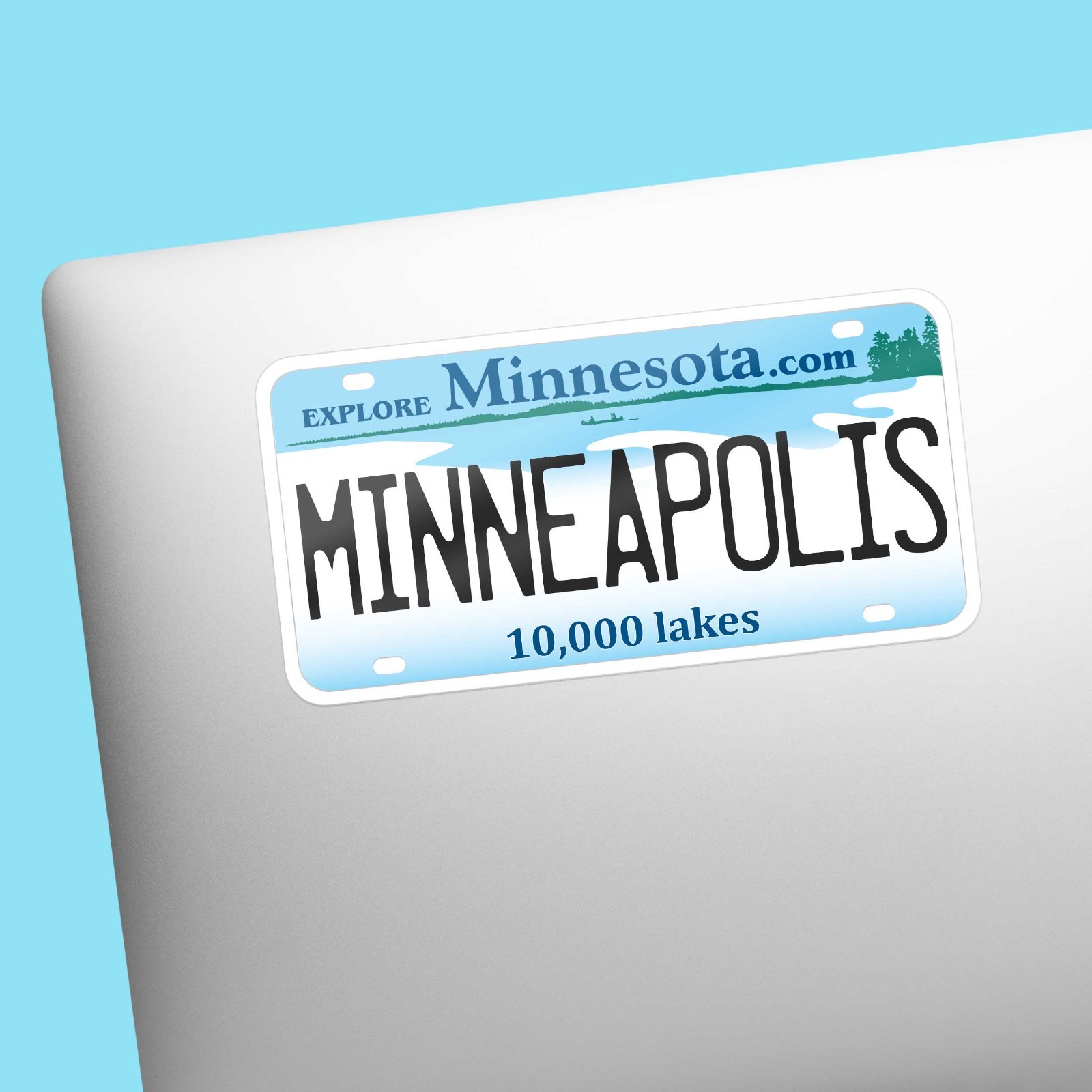 Minnesota License Plate Stickers- Choose Your MN City or Saying Decal for Laptop