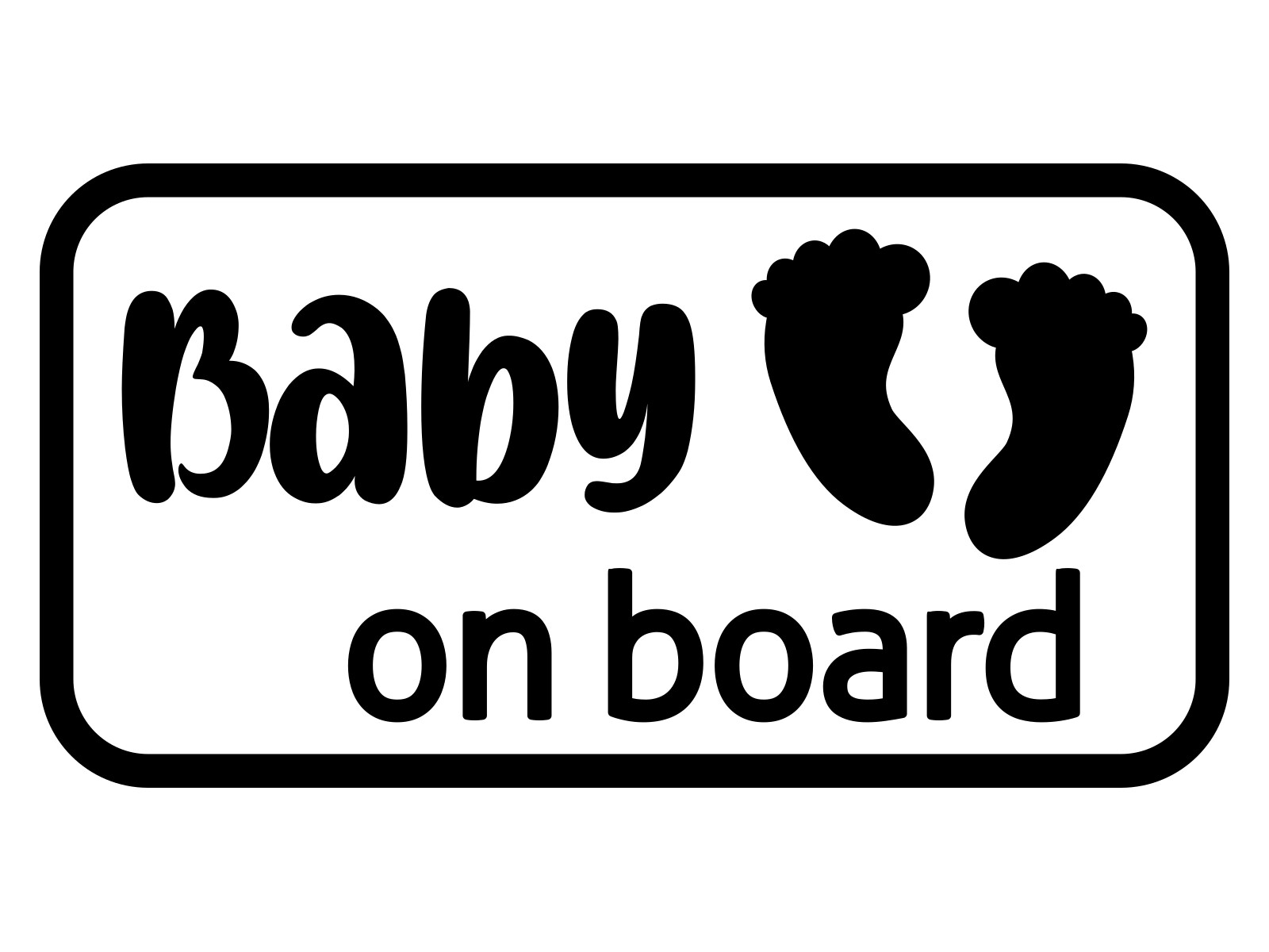 EMPIRE DESIGN Baby on Board – 6.5" x 3.3" – Vinyl Decal Car Sticker