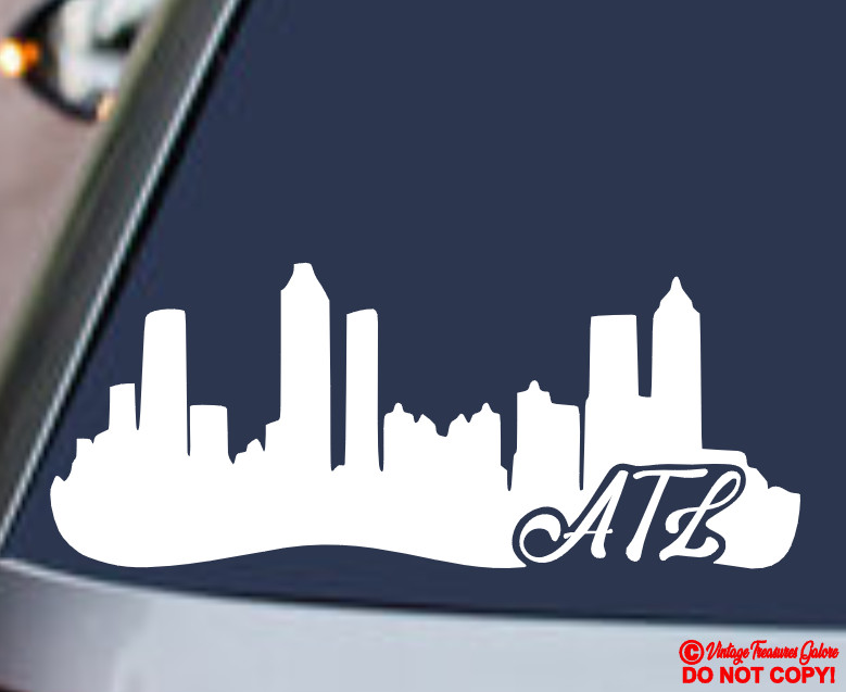 ATLANTA ATL Vinyl Decal Sticker Car Window Bumper GEORGIA HOTLANTA BIG A TOWN