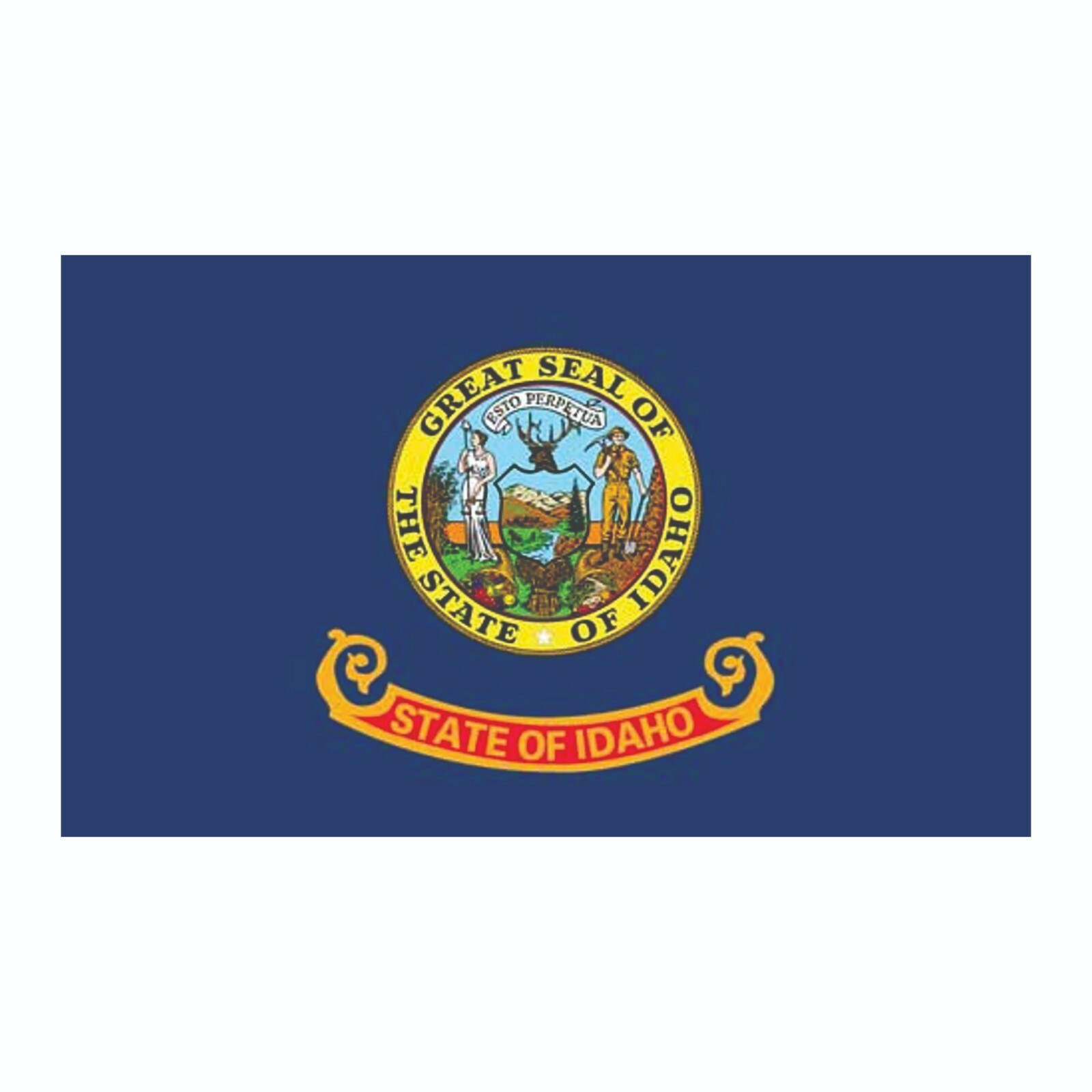 Idaho State Flag Sticker, Decal, Bumper Sticker Vacation Sticker 3" x 5"