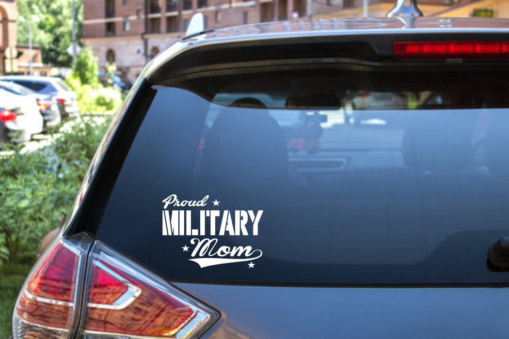 Proud Military Mom Decal Sticker – Honor with Style – 6309