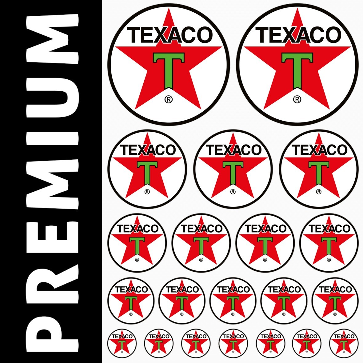 TEXACO – KIT Decals Stickers Sponsors Car Bike Motorcycle Motocross ATV MX