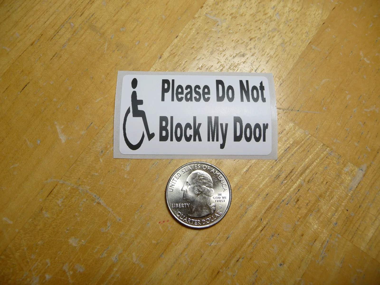 PLEASE DO NOT BLOCK MY DOOR STICKER DECAL 1 – 50 BULK PACK DOOR