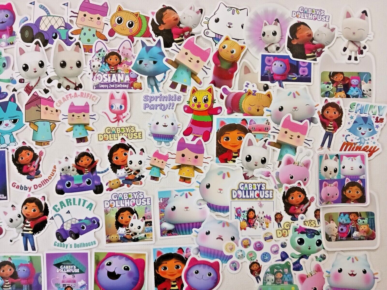 Gabbys Doll Toy Sticker. 100 water resistant stickers. for any smooth surface