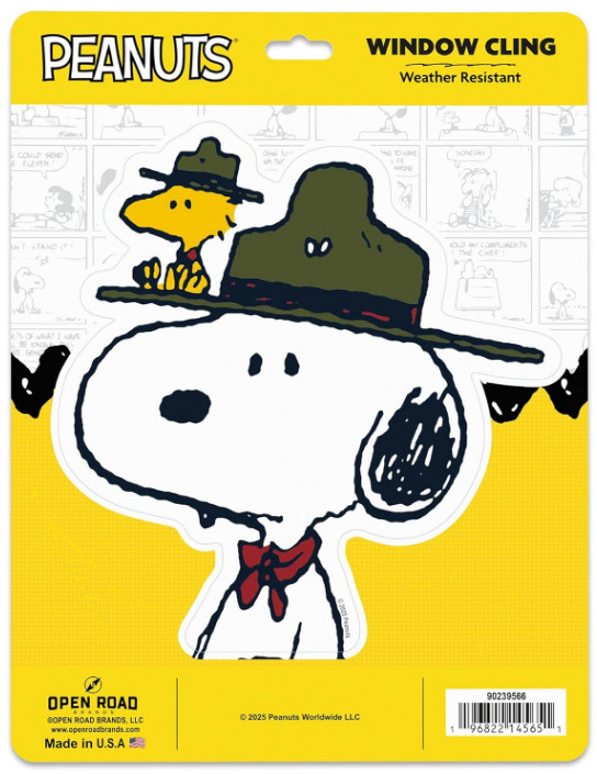 Peanuts Camp Snoopy Adhesive Vinyl Decal – Fun Snoopy and Woodstock Sticker for