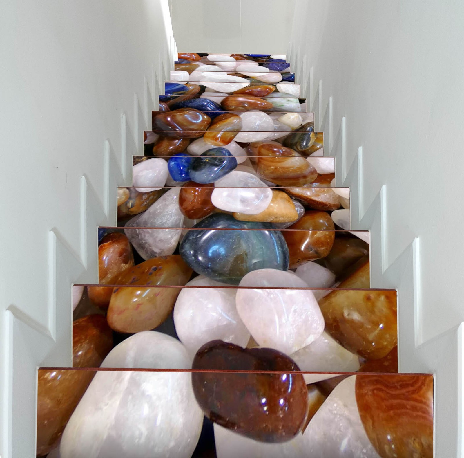 3D Jade Stones W040 Stairs Risers Decoration Photo Mural Vinyl Wallpaper Vera