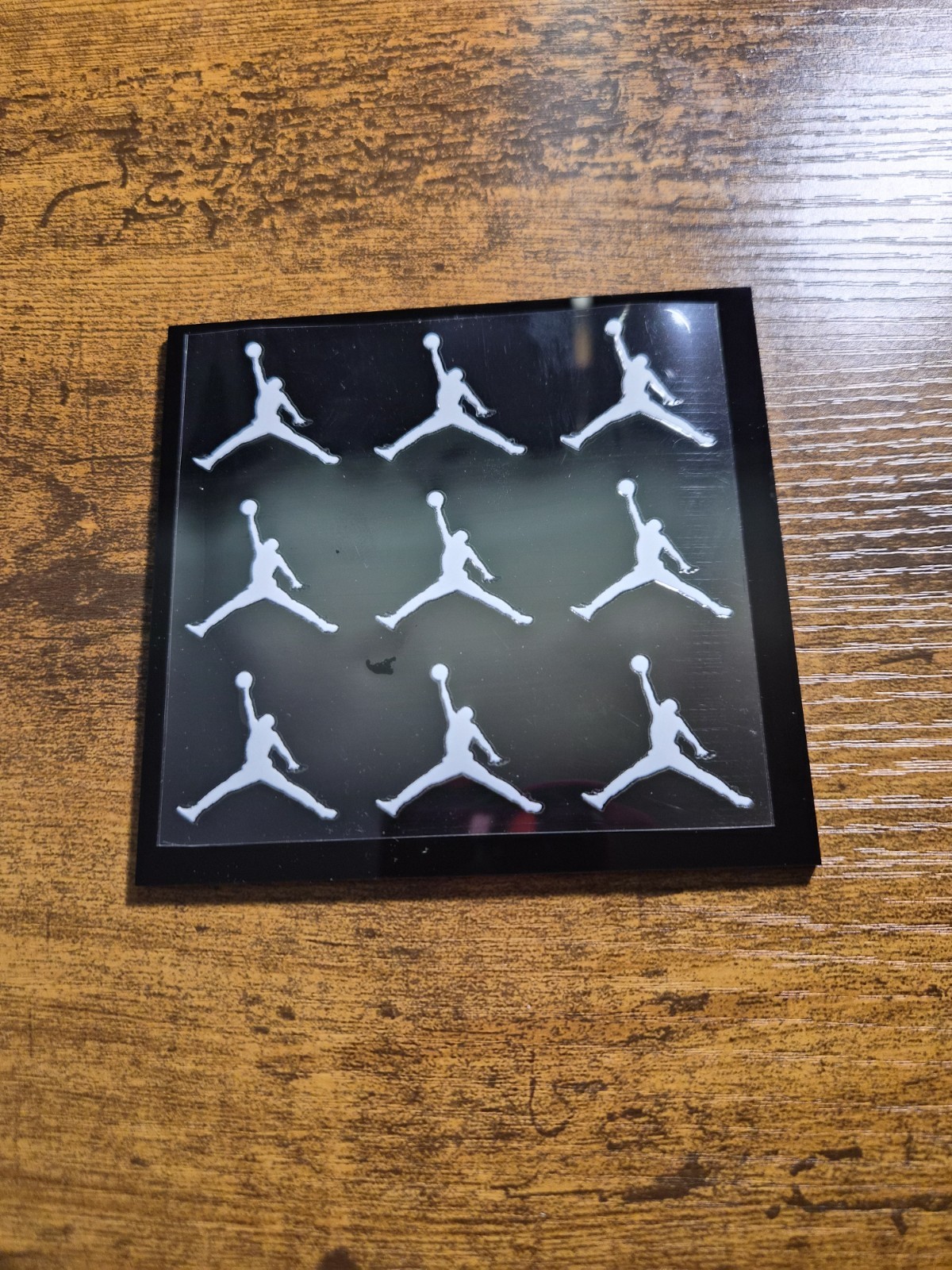 9 pc. AIR MICHAEL JORDAN JUMPMAN Silver UV DTF Decal Sticker waterproof USA