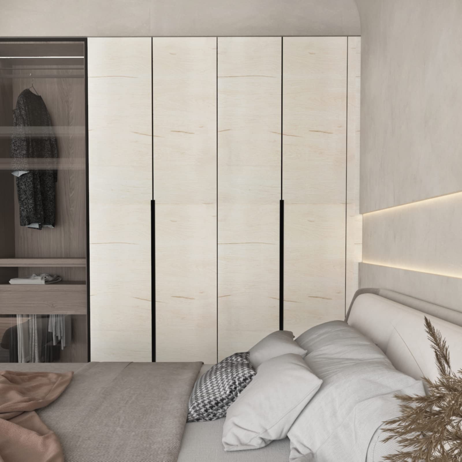 White Wood Grain Peel and Stick Wallpaper Light Cream White Wood Contact Pape…