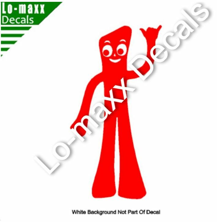Gumby Hang Loose Shaka Cool Graphic Design Superior Quality Die Cut Vinyl Decal