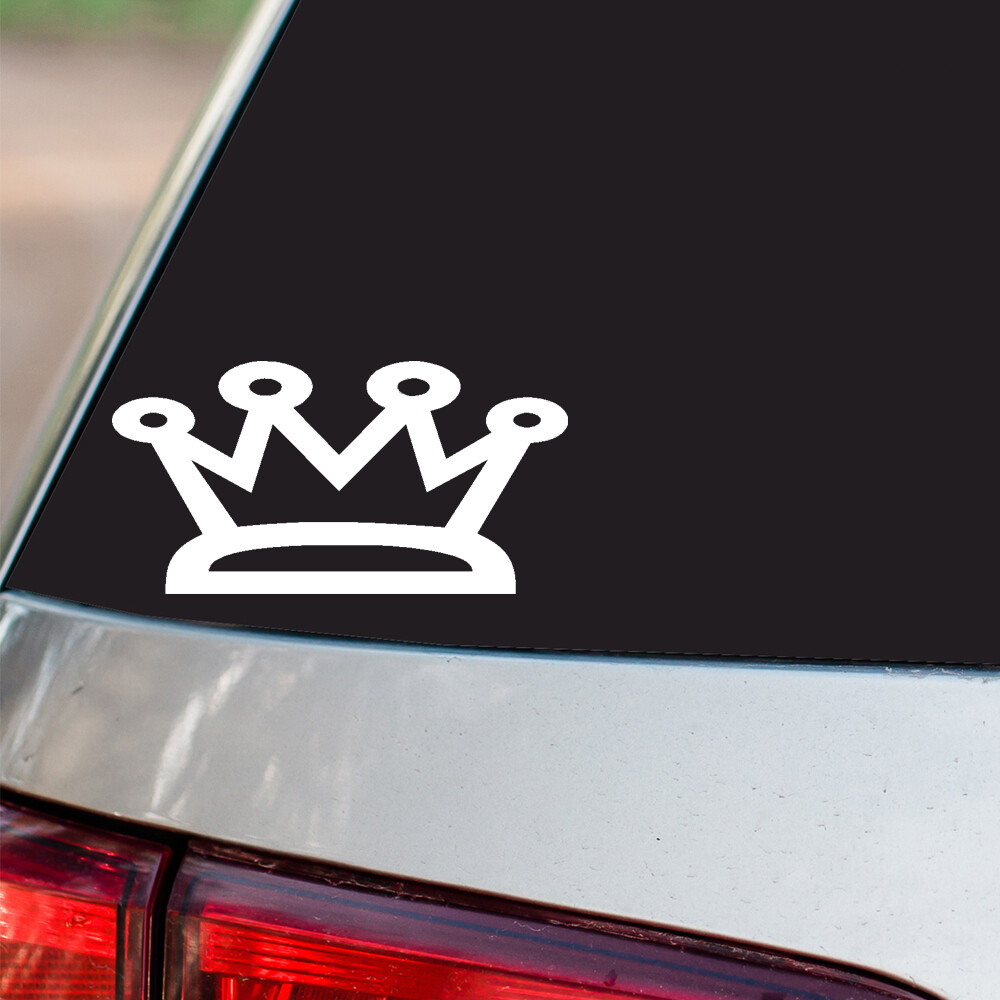 Crown Sticker Royalty Princess Queen S7 all chrome & regular vinyl colors