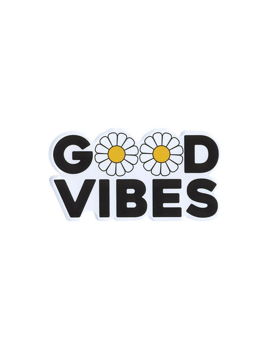 Good Vibes Daisy Flower Floral Happy Vinyl Decal Decor Laptop Car Bumper Sticker