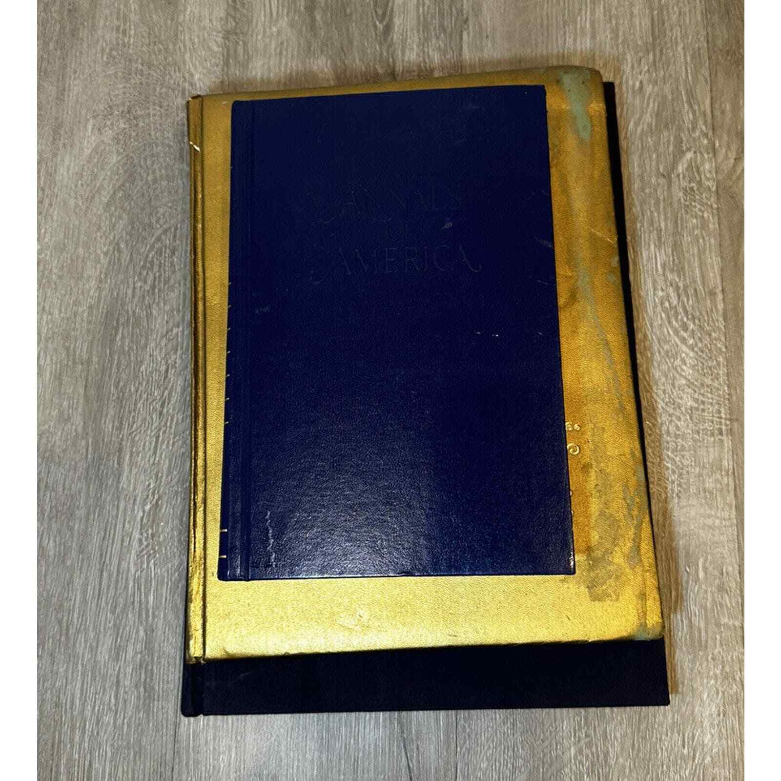Vintage Decor Book Props Blue And Gold 3 Books