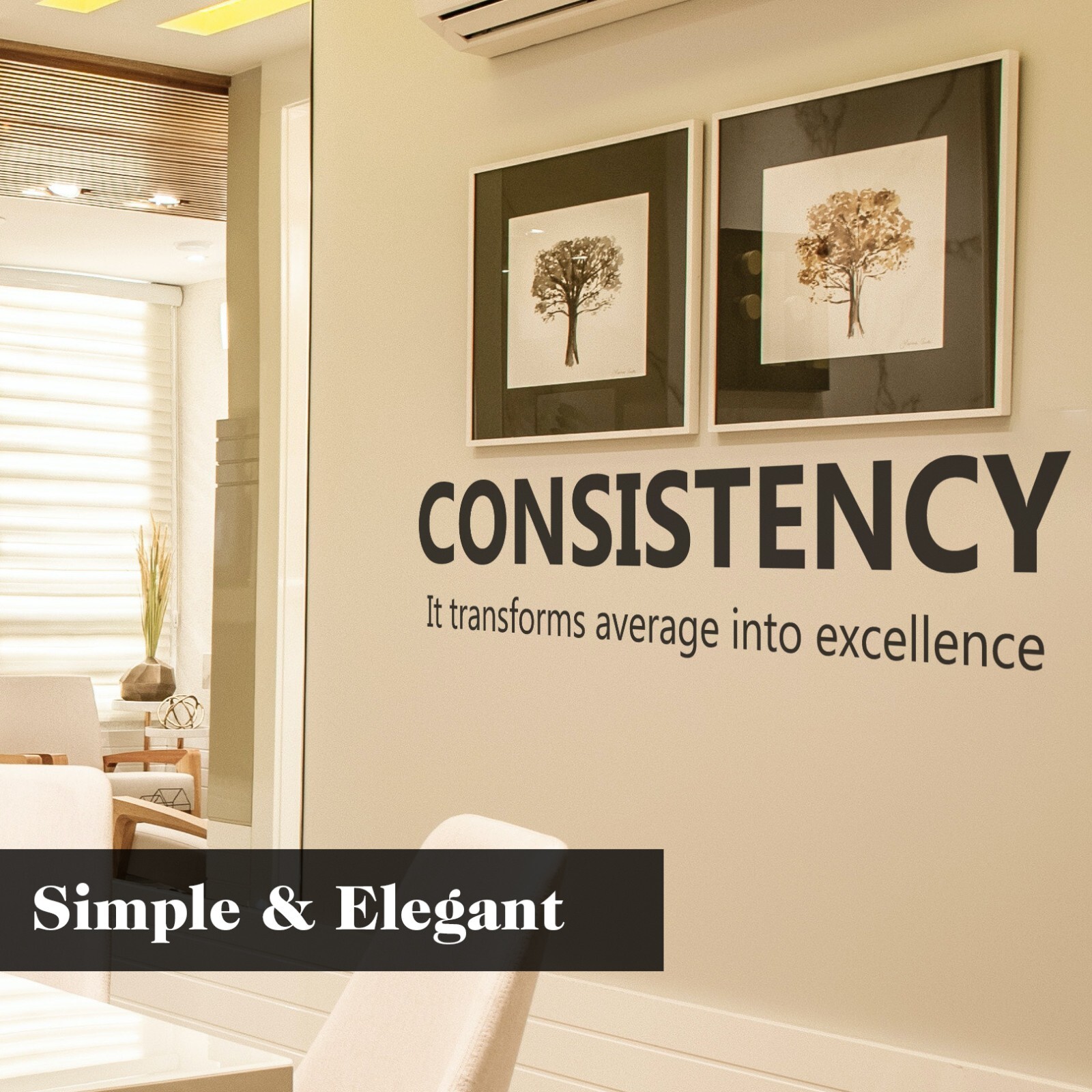 Consistency Wall Decal Sticker Office Decor Quote Vinyl Inspirational Wall Art