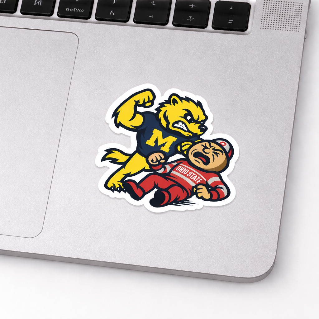 Michigan Ohio State Sticker/Decal Football Rivalry 01