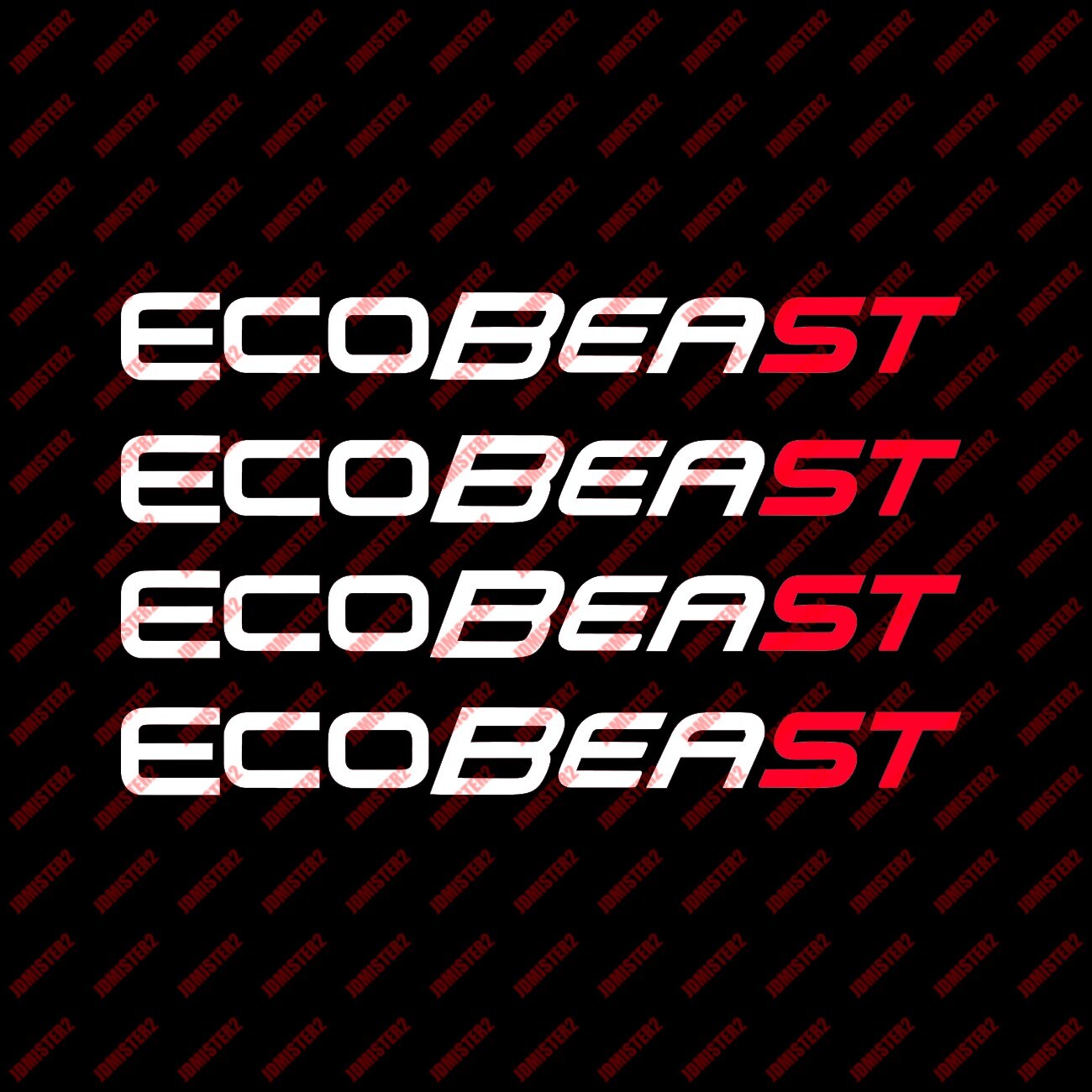 EcoBeast Vinyl Decal Ecoboost Stickers Focus Explorer ST 2.0 2.3 Turbo ANY SIZE