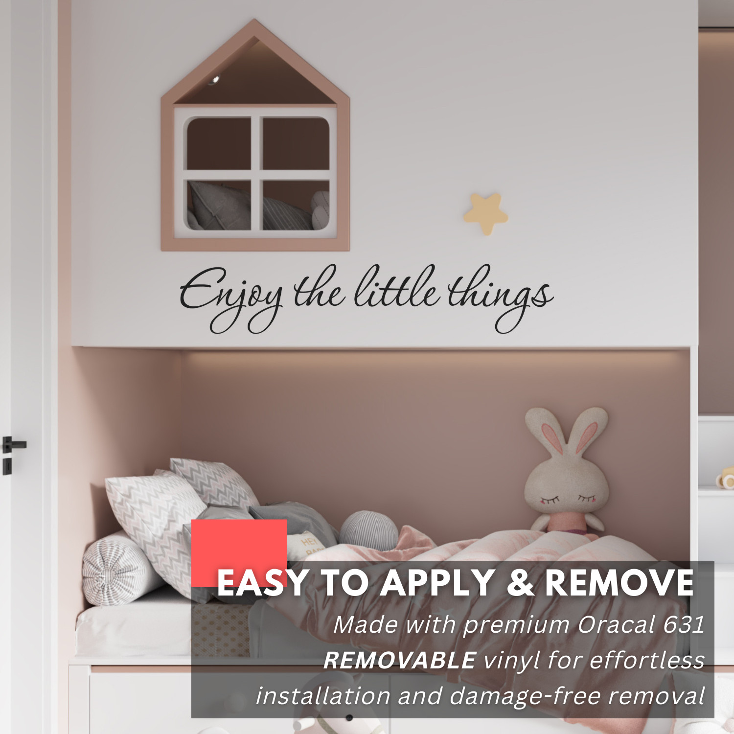 Enjoy The Little Things Inspirational Love Wall Decal Sticker Quote Vinyl Decor