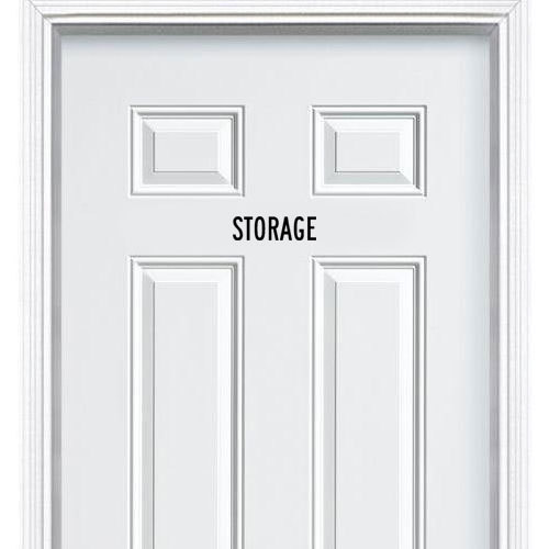 Storage room Sign Sticker for Door Wall Window Art Decor Vinyl Decal Words Sign