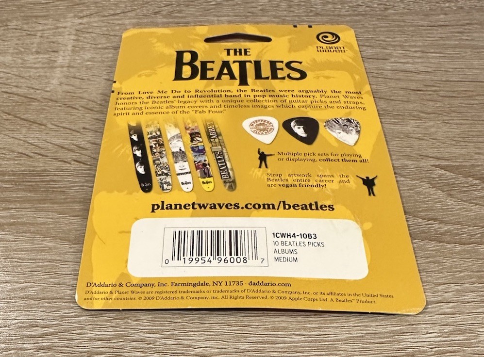 NOS (1) 10 Pack D'Addario Beatles Guitar Picks – Collectable CHOOSE DESIGN