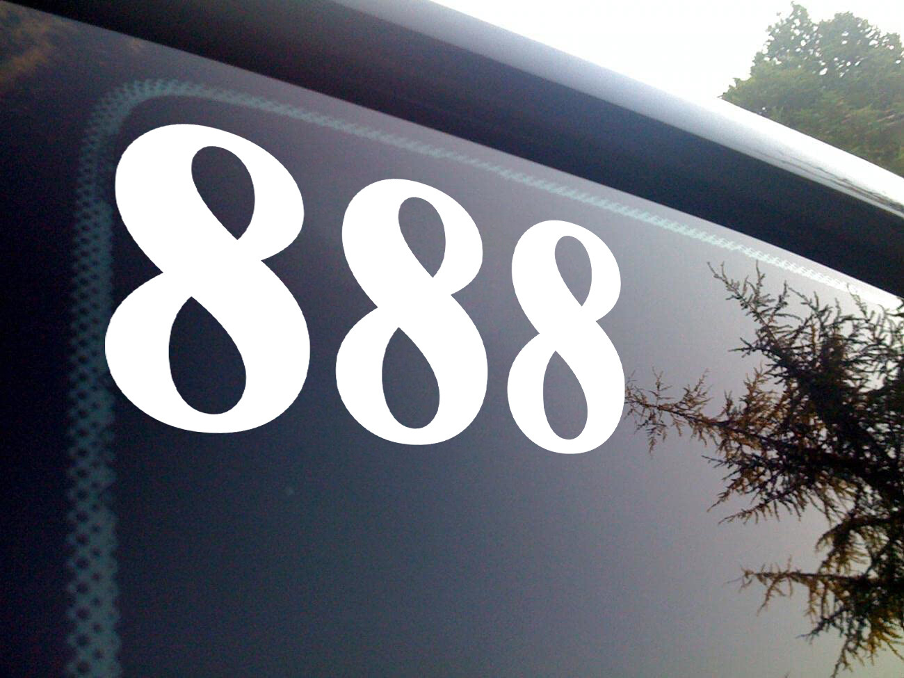 888 Angel Number Vinyl Decal – Balance Achievement Numerology – Die Cut Sticker