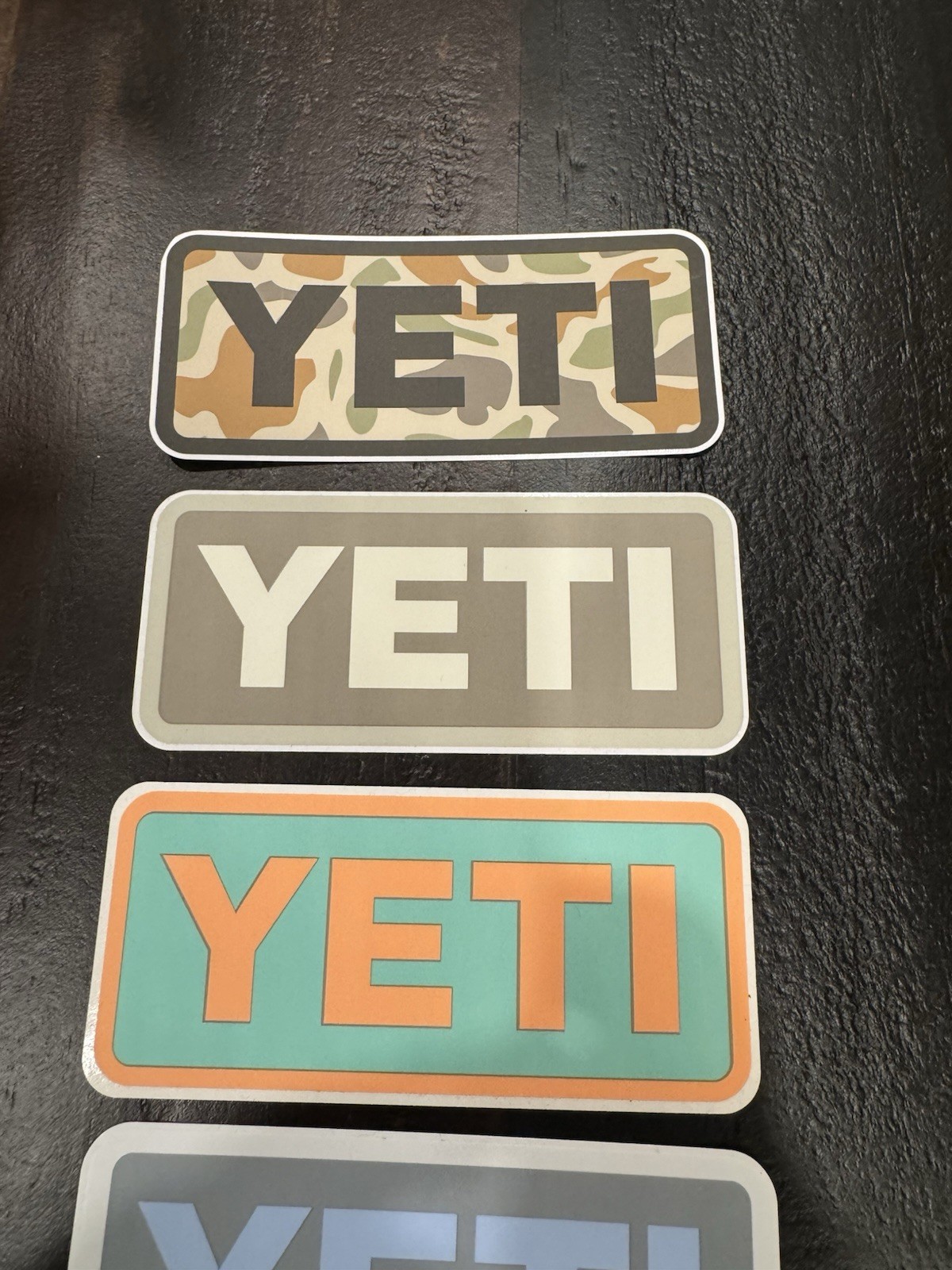 YETI Decals Camo Big Sky Blue Fire Fly Taupe Sticker (Lot of 5) HTF RARE 🔥
