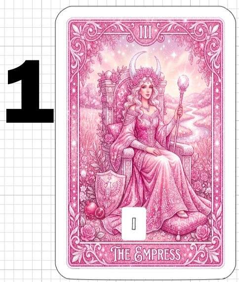 Pink THE EMPRESS Tarot Card Credit Debit ATM Skin Sticker Psychic Gift Arcana