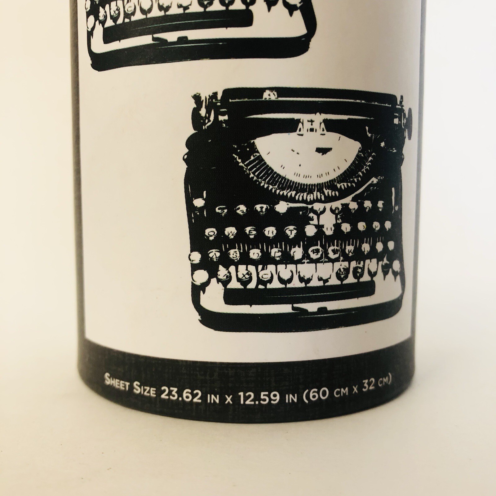 DCWV Decal Wall Art Sticker 2 Typewriters Black & White Vintage Look