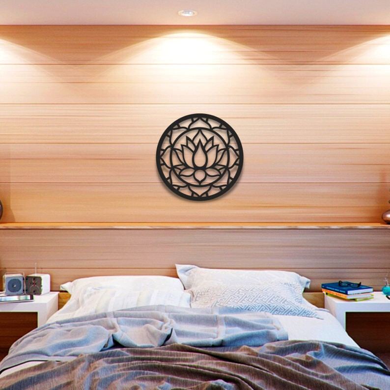 Metal Wall Decor, New Lotus Circle Metal Wall Art, Home Decor, Housewarming Gift