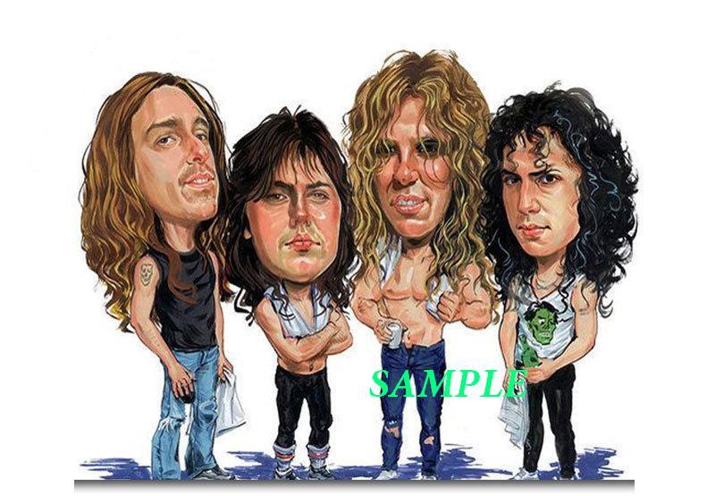 METALLICA BAND GLOSSY CARTOON MAGNET REFRIGERATOR LOCKER MAN CAVE CHRISTMAS GIFT