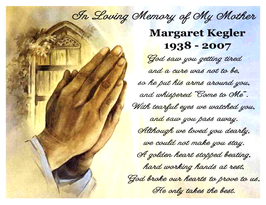IN LOVING MEMORY OF MEMORIAL FUNERAL MAGNET