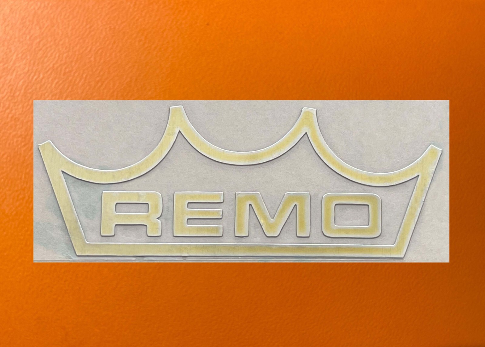 1 pcs Sticker for Remo Drums Golden Color Mirror Logo Decal Badge 2" wide