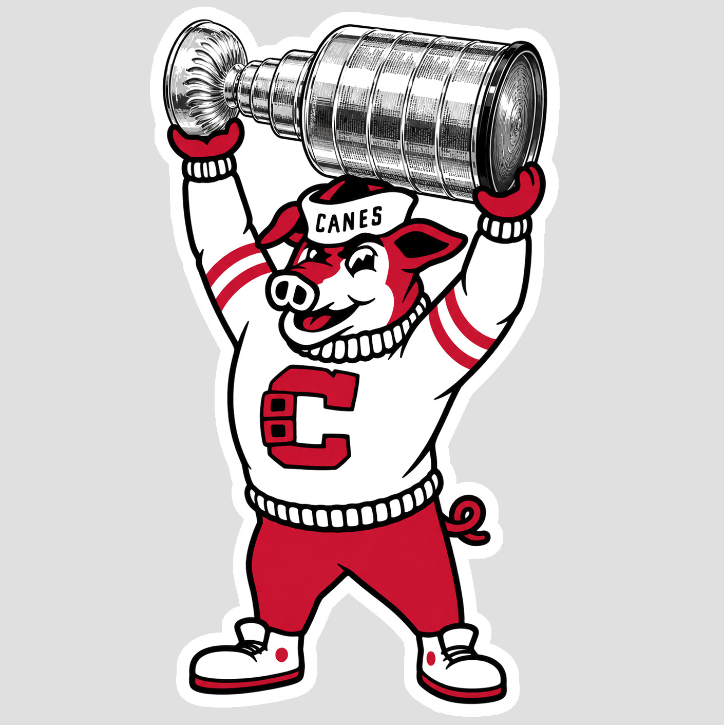 Carolina Hurricanes Stanley Cup Die-Cut Magnet 4" Refrigerator Locker