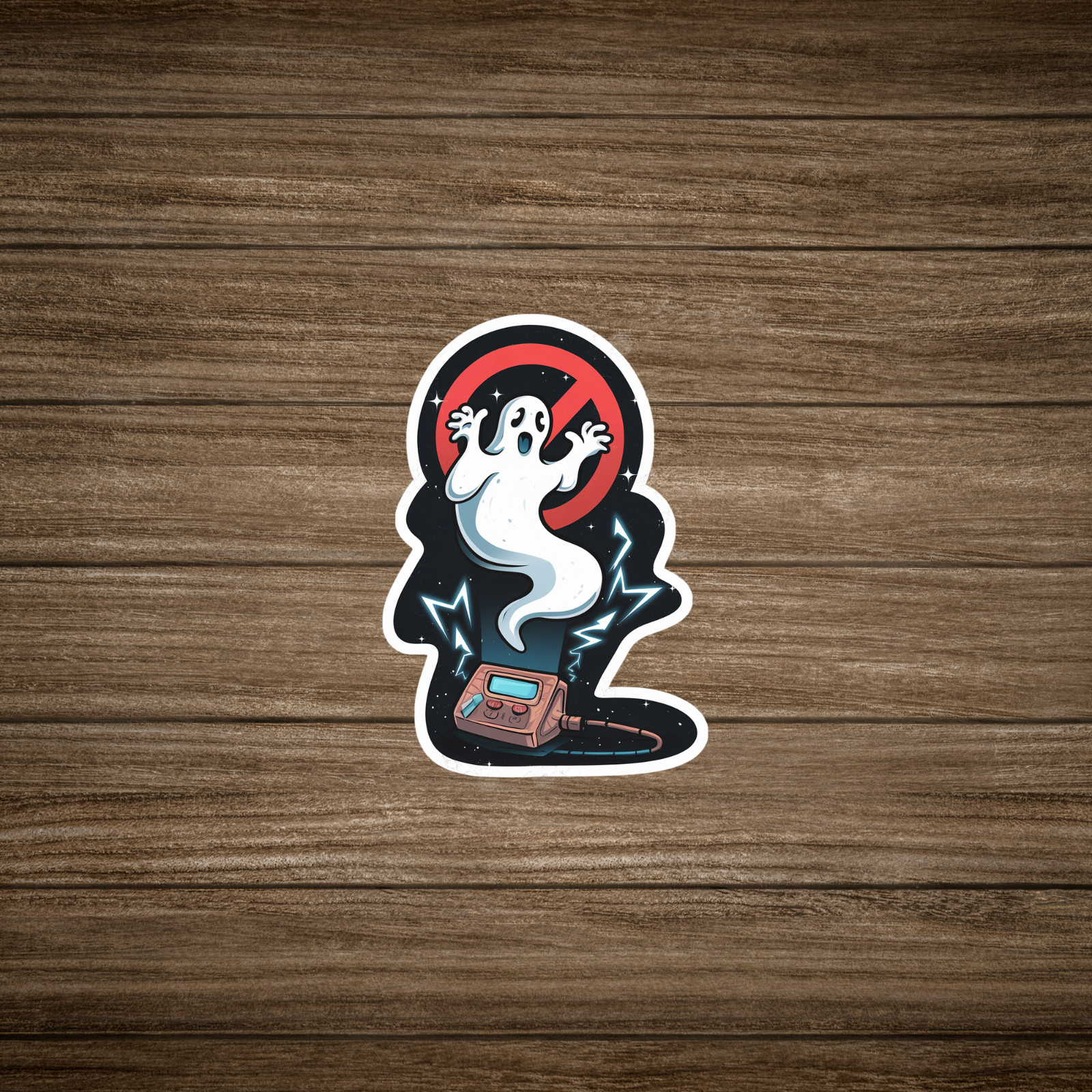 Ghostbusters No Ghost Cartoon Sticker – Cute Spooky Vinyl Decal #1605