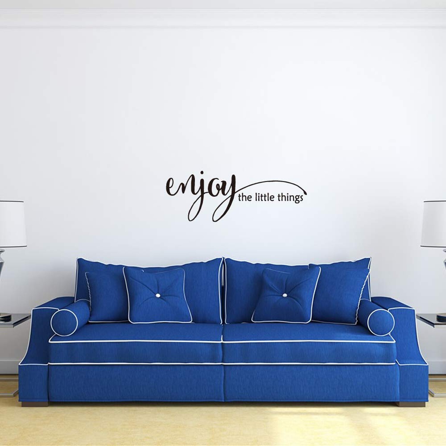 Enjoy The Little Things – Pure Balck Vinyl Wall Decal Quotes Art Letters Hand…