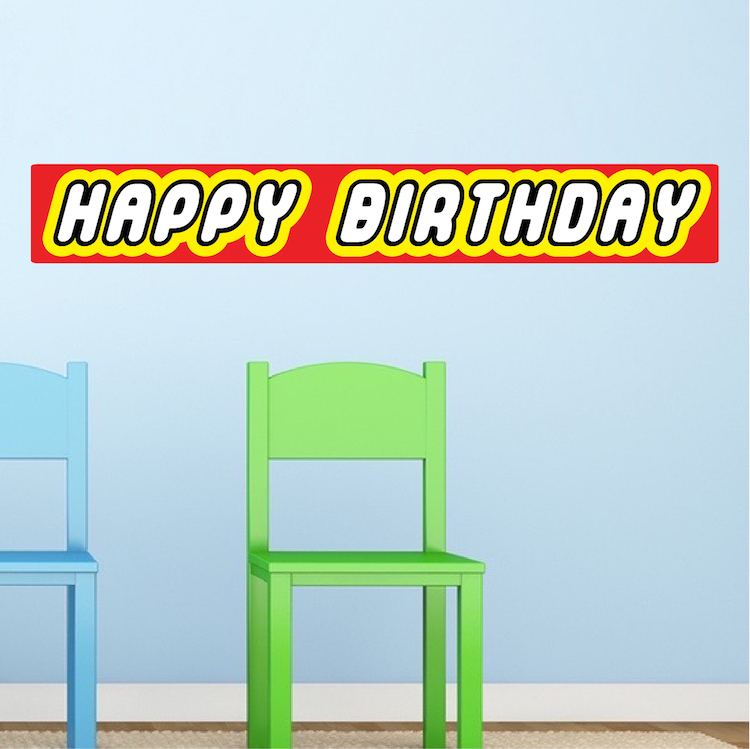Custom Lego Font Wall Decal Kids Movie Wall Mural Personal Lego Toy Name, e01