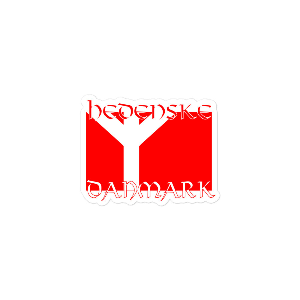"Hedenske Danmark" Bubble-free stickers Heathen Flag Asatru Norse Viking Runic