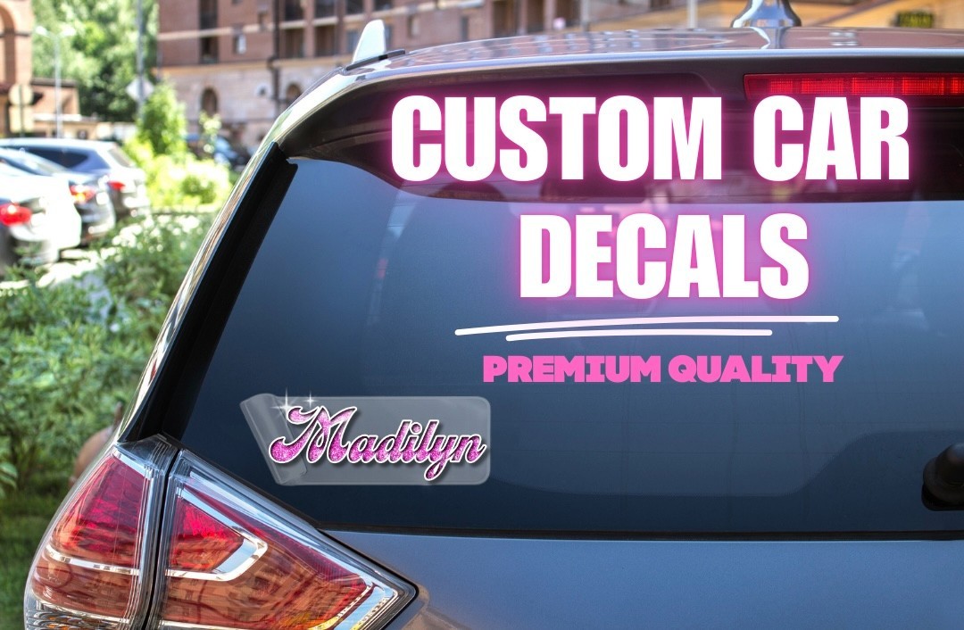 Custom UV DTF Name Decals | Glitter Style Personalized Stickers for Cups Tumbler